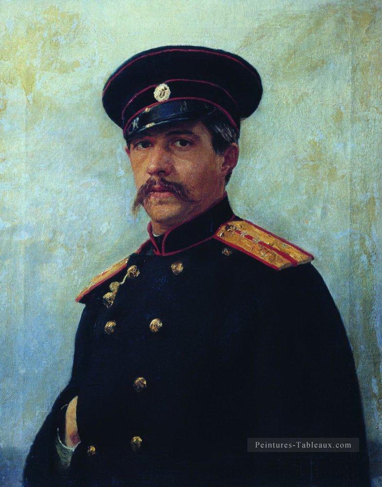 portrait d’un capitaine d’ingénieur militaire un frère shevtsov de la femme de l’artiste 1876 Ilya Repin Peintures à l'huile
